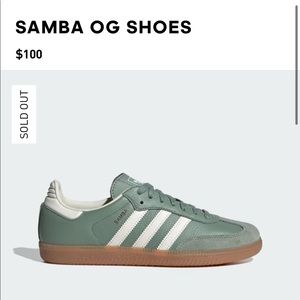 Adidas samba green and white